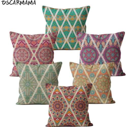 Bohemian Navy Lilac Morocco Boho Linen Terrace Cushion Cover Pillow Case 4545 4040 Set Decorative Chair Home Living Room Decor