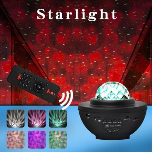 Colorful Starry Sky Galaxy Projector Nightlight Child Blueteeth USB Music Player Star Night Light Romantic Projection Lamp Gifts
