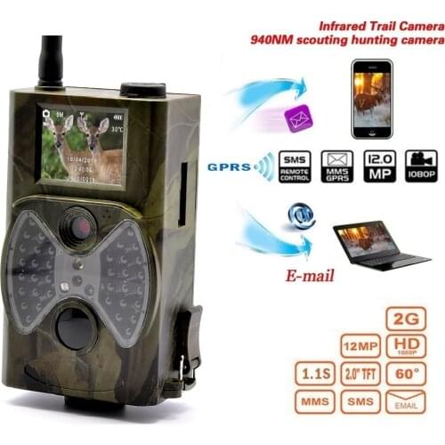HC300M Hunting Camera GSM 12MP 1080P Photo Traps Night Vision Wildlife infrared Hunting Trail Cameras hunt Chasse scout