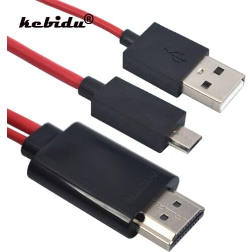 Kebidu Micro USB To HDMI-compatible 1080P Full HD TV Output Audio Adapter Cable for Samsung Galaxy S2 I9100 S I900 Wholesale
