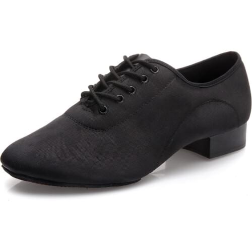 Men Latin Ballroom Dance Shoes 2.5cm Low Heel Silk Cloth Chacha Moderm Dance Shoes Tango Social Dance Shoes Breath Sneakers