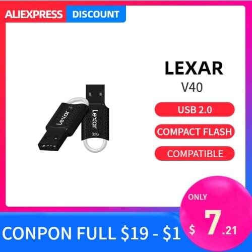 Lexar V40 mini Usb 2.0 Pendrive 32gb 64gb Class 4 Memoria Flashdrive Memory Stick Flash Bellek Drive For PC and Mac Systems