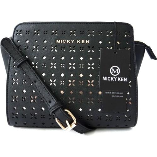MICKY KEN 2020 Fashion Brand Handbags Single Carved Hollow Bat Bag Smiley Face Cross Pattern PU Shoulder Messenger Bag Handbag