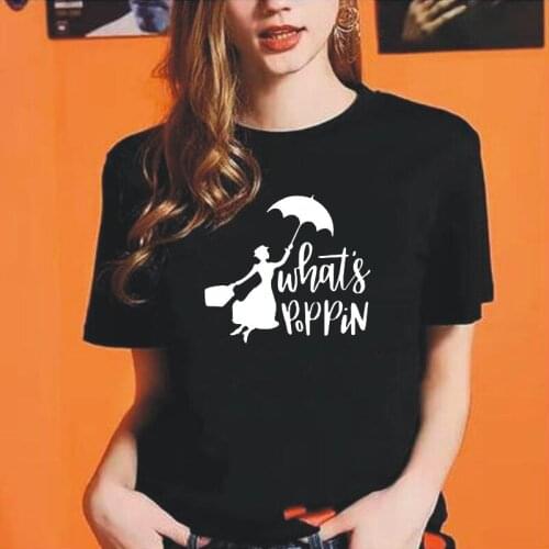 Fashion Whats Poppin Print Women Tshirt Cotton Hipster Tee Shirt Femme Casual Summer Harajuku T Shirt Women Tops Camiseta Mujer