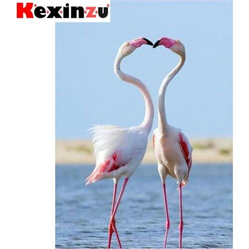 Kexinzu Full 5D DIY Square/Round Diamond Painting" Animal Flamingo" 3D Embroidery Cross Stitch Mosaic diamondpainting Gift