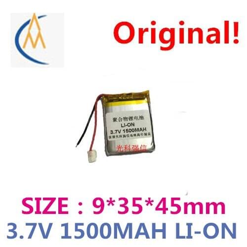 New sufficient capacity polymer li-ion battery 3.7 V 903545 1500 mah GPS radio/equipment/mini toy box