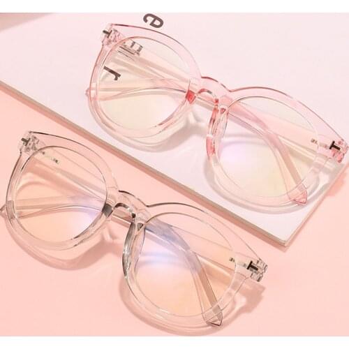 Computer Phone Glasses Big Round Frame Women Men Eyewear Vintage Blue Light Blocking Eye Glasses Optical Spectacles Gafas M018