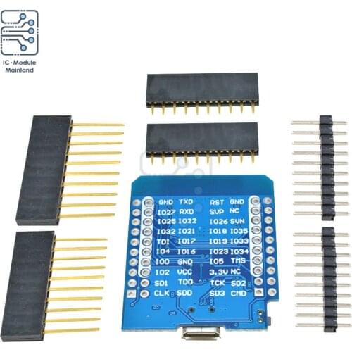 ESP32 Development Board For Wemos MINI D1 ESP32 WiFi Development Board CP2104 Micro USB With Pins for NodeMCU Lua IOT