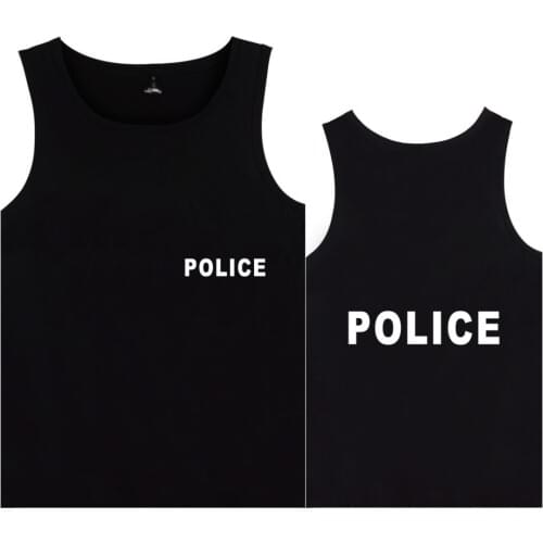 Police Clothing printed mens tank tops shirt summer gym vest bodybuilding tank top men fitness tanktop debardeur homme