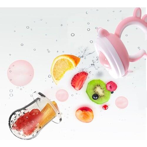 New Baby Food Pacifier Clips Soother Holder Baby Nipple Feeder Silicone Pacifier Fruits Infant Feeding Supplies Soother Nipples