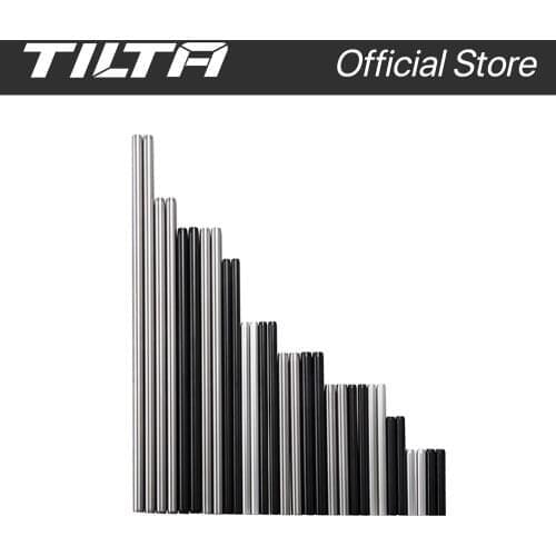 TILTA 1 x R15-100-B 15mm Aluminum Rod 100/150/200/300mm Camera Rail Rod System Black Silver (Pack of 1)