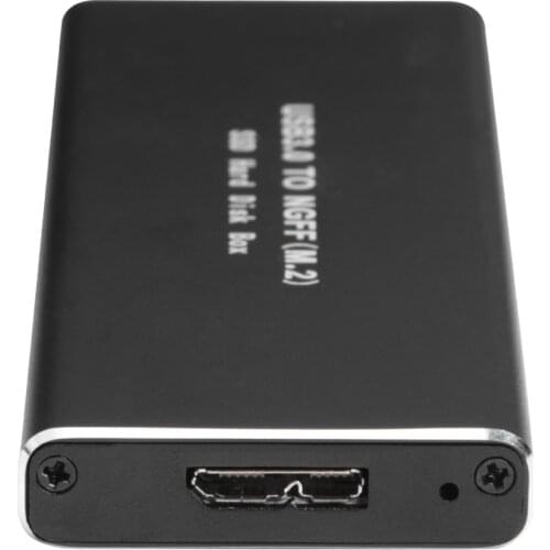 USB 3.0 M.2 NGFF Box Adapter 2230 2242 2260 2280 SSD External Enclosure Case HDD Case with USB Cable Pouch New