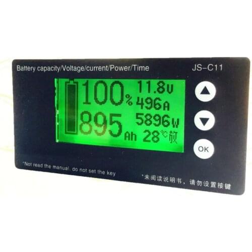 DC Voltmeter 8-65v Ampere Meter Coulombmeter 10-100v 0-500A Battery Capacity Indicator POWER METER Battery Level Meter