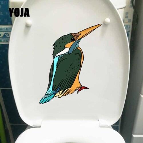 YOJA 23X18.2CM Wall Decal Toilet Sticker Hand Painted Lines Long Billed Birds Modern Art Bedroom Home Decor T5-0759