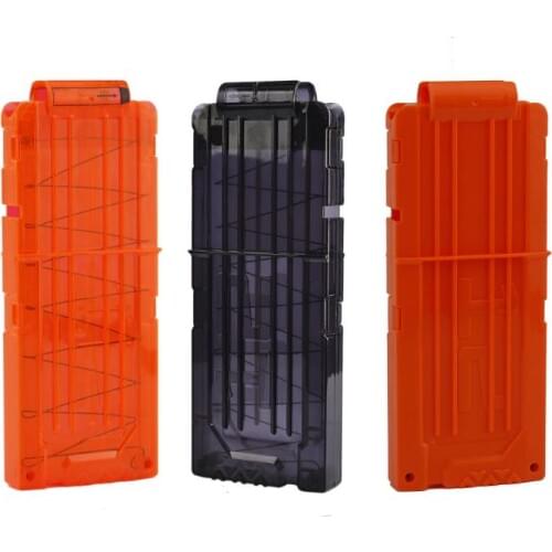 3colors 12 Reload Clip Magazines Round Darts Replacement Plastic Magazines Toy Gun Soft Bullet Clip For Nerf gun toys