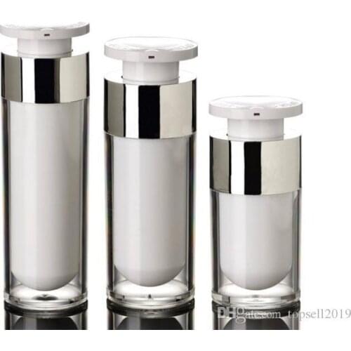 15ml 30ml 50ml acrylic airless vacuum pump lotion bottle used for serum/lotion/emulsion/foundation Cosmetic Container