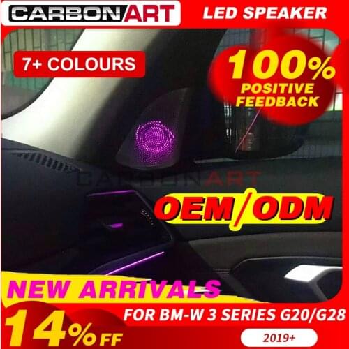 16pcs LED car speaker cover trim for bm-w G20 G28 glow lamp tweeter night vision luminous ambient light horn cover upgrade kit