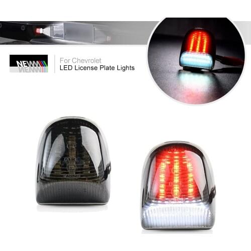 2PCs LED Number License Plate Light Lamp Assembly For Chevrolet Avalanche Tahoe For GMC Sierra Yukon Car License Plate Light 12V