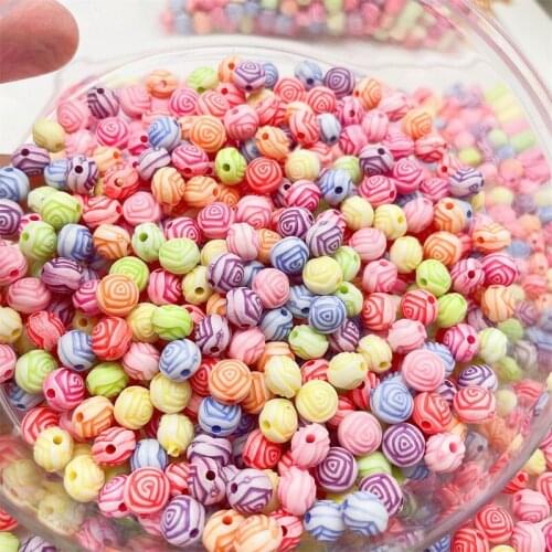 200Pcs Mixed Flowers Acrylic Beads For DIY Jewelry Making Supplies Bracelet Accessories Wholesale Spacer Beads DIY Necklace