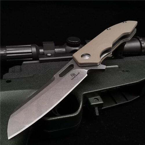 7.99 Inch D2 High Quality Folding Knife, with G10 Handle, Foldable Pocket Knife, Outdoor Camping Travel Hunting Knife, 3 Colors