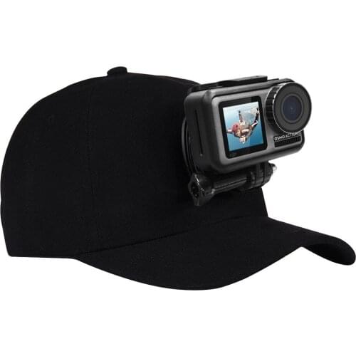PULUZ Baseball Hat with Action Camera J-Hook Buckle Mount Screw for GoPro HERO9 Black HERO 8 7 6 5 for DJI OSMO other Camera