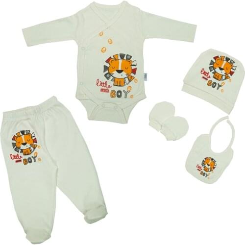 Boxed 5 piece baby newborn bodysuit set
