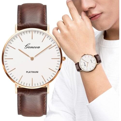 New Mens Watch Fashion Casual Ultra Thin Watches Simple Men Business Leather Quartz Wristwatch Clock Luxury Relogio Masculino