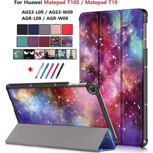 Tablet For Huawei Matepad T10 T10S Case 10.1 9.7 AGR-L09/W09 For Mate pad T10 s T 10S Case 10.1" AGS3-L09/W09 Slim Shell +Pen