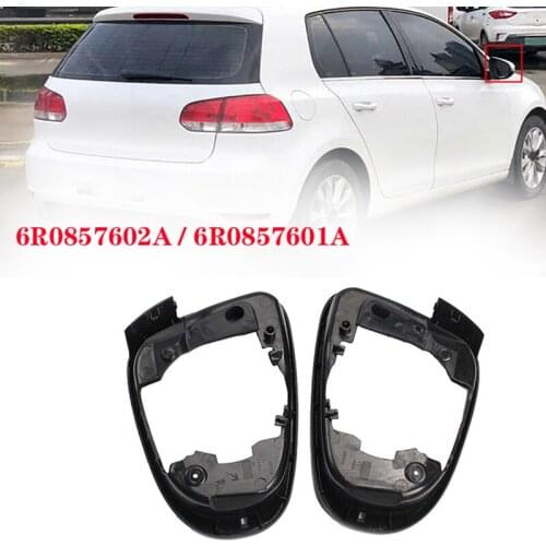 Car Side Wing Mirror Frame Rearview Black Case Cover Housing for Golf 6 MK6 R20 6R0857602A 6R0857601A