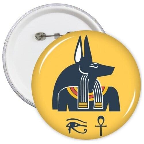 Ancient Egypt Abstract Decorative Pattern Sacrifice Eye Decoration Art Pattern Round Pins Badge Button Clothing Decoration 5pcs