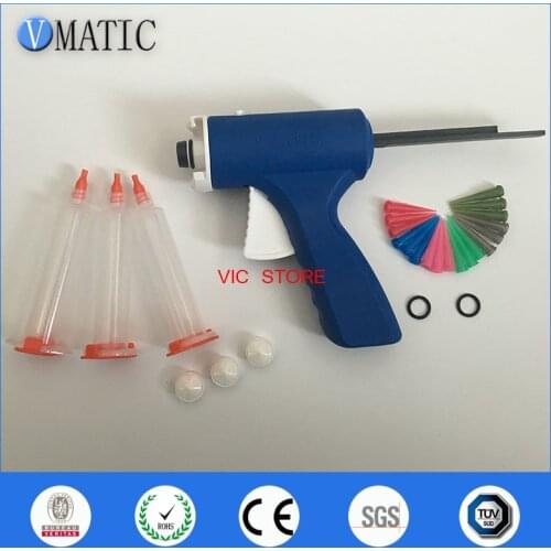 Free Shipping 10cc / 10ml Single Liquid Manual Epoxy Resin UV Glue Dispenser Caulking Gun With Syringe & Needles
