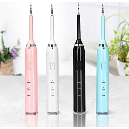 Electric USB Ultrasonic Tooth Beauty Cleaner Plaque Remover Vibrating Teeth Tool
