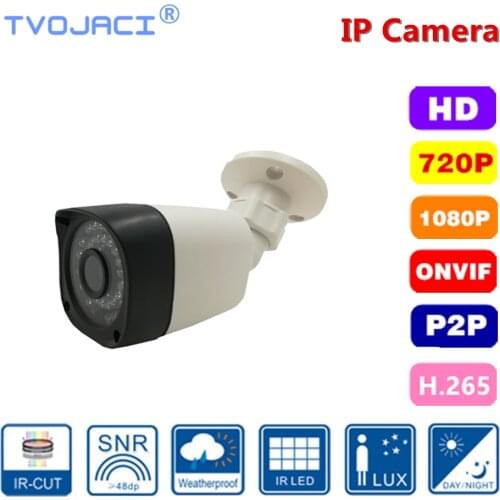 H.264 H.265 Surveillance IP Camera 1MP/2MP Waterproof Outdoor Network CCTV Camera With 36PCS IR LED Plast bullet Camera ONVIF