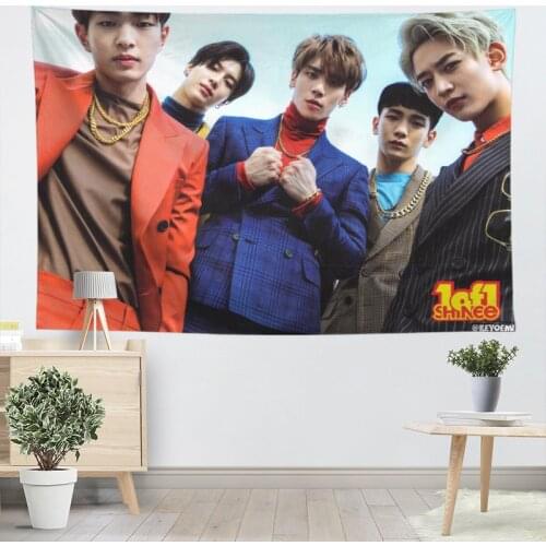 HEARMNY Wall Tapestry SHINee Tapestries Wall Hanging Show Piece For Home Decor Wall Carpet Beach Throw Rug Blanket Yoga Mat