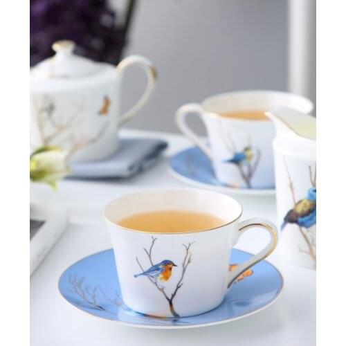 High-End Luxury Bone China Coffee Cups And Saucers English Afternoon Tea TeaCup Set Home Party Scented Tea Drinking
