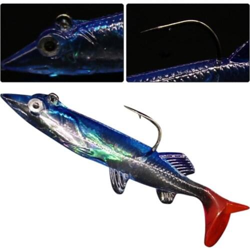 8cm Artificial Lifelike Plastic Minnow Fishing Lure Bait Tackle Saltwater Freshwater Single Hook Wrapped Lead Fish Fishing Tools