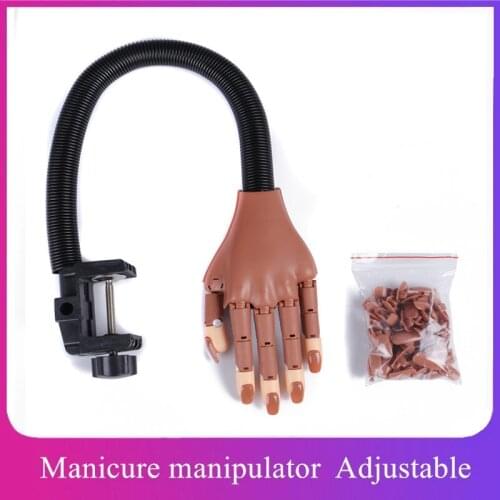 Hot Sale Nail Art Practice Hands Artificial Hands Nails Display Hands Flexible Positioning Nails With 100 Pcs Nail Tools New