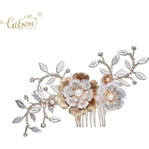 Delicate Rhinestone Flower Headpiece Jewelry Hair Piece Bridal Wedding Accessories Hair Comb