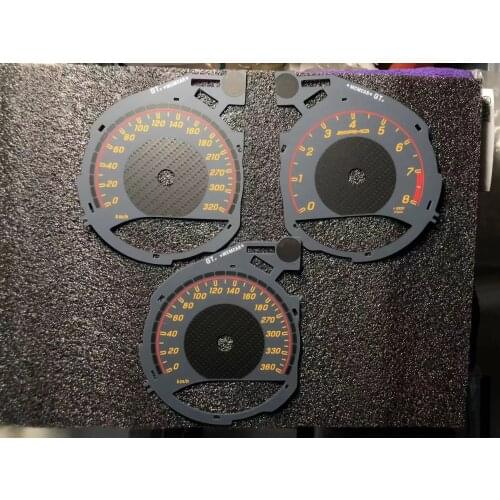 Carbon Fiber Gauge Face For Mercedes C-Class C63 C200L GLC260 Dashboard Upgrade For AMG 320KM/H