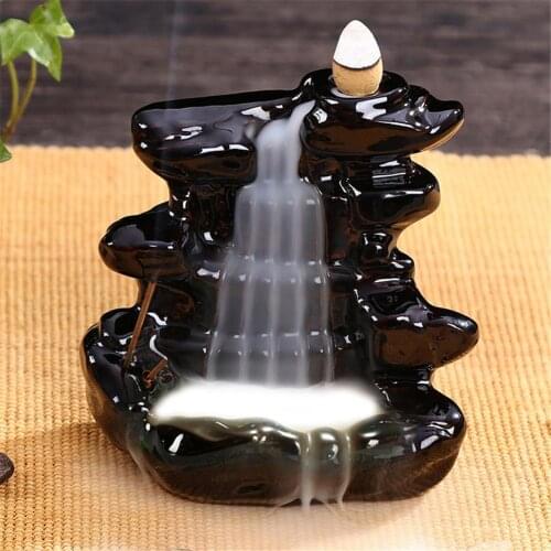 Ceramic Incense Burner Incense Cone Smoke Backflow Incense Burner #BO