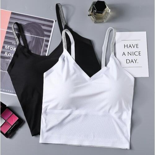Linbaiway Ice Silk Bras for Women Sexy Seamless Wireless Bra Gathering Lingerie Summer Brasieres Underwear Bralette Tops