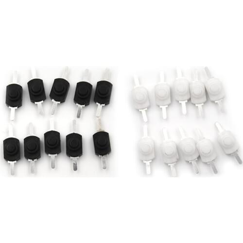 10PCS 12*8MM DC 30V 1A Black On Off Mini Push Button Switch for Electric Torch