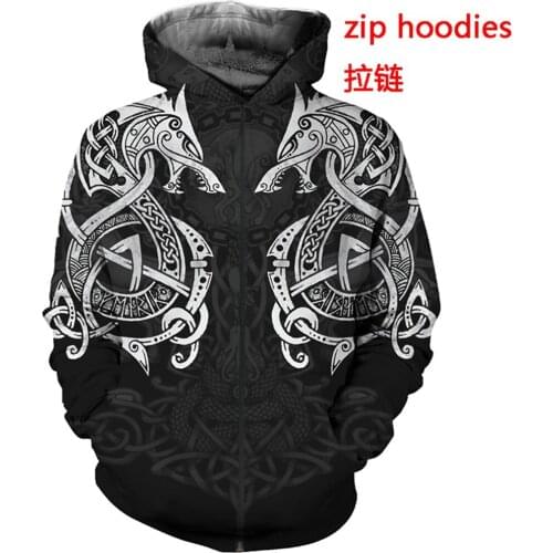 PLstar Cosmos Viking Warrior Tattoo fishing New Fashion Tracksuit casual 3D print Hoodie/Sweatshirt/Jacket/Mens Womens style