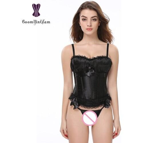 Wholesale price black/red/white color spaghetti straps body shapewear peanut women corsets and bustiers with g string 8899A