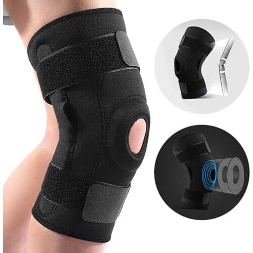 Unisex Adjustable Knee Braces with Side Stabilizers Patella Pads Knee Support for Knee Joint Recovery Injury Prevention D0UE