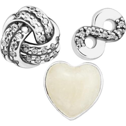 Infinite Love Petites Charm Fits 925 Silver Original Locket Necklaces For Woman Fashion Jewelry Beads For Jewelry Making