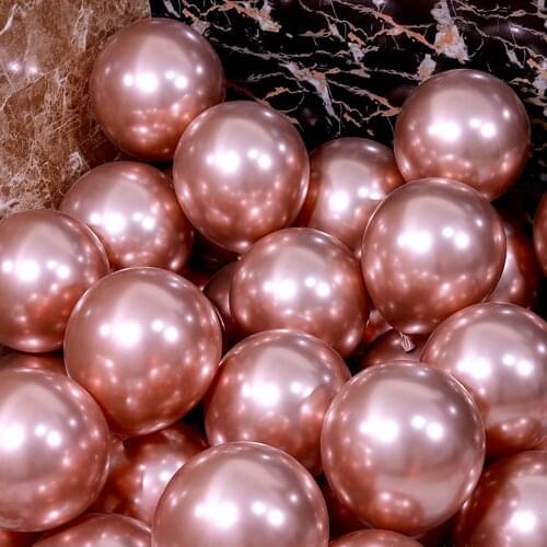 30 pcs 5/12 inch Metallic Glossy Pearl Latex Balloons golden silver round metal balloon birthday party wedding decoration baby