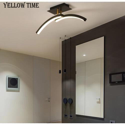 Modern Led Chandelier Gold&Black Corridor Aisle Light For Living room Dining room Kitchen Ceiling Chandelier Lighting Fixtures