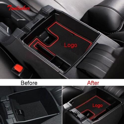 Tonlinker Interior Car Armrest Box Storage Cover Sticker for Toyota Corolla 2019-20 Car Styling 1 PCS ABS Plastic Cover Sticker