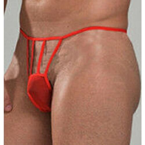 Men Sexy Mesh Low Rise Briefs Breathable T-Back G-String Thong Bikini Lingerie Gay Underwear Man Jockstrap Sexy Thong For Men